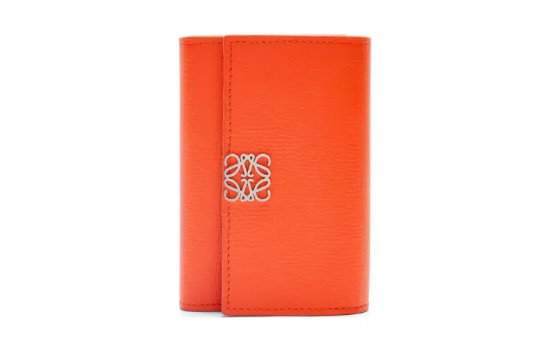LOEWE Calfskin Wallet Small Women's Bright Orange