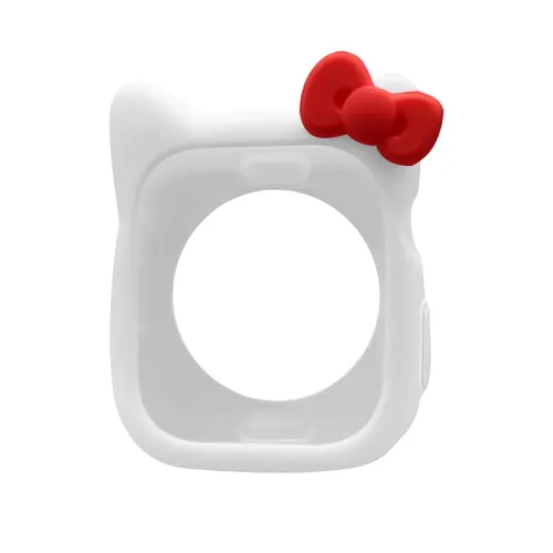 Apple, silicone protective case, universal cute watch for men and women with bow, material