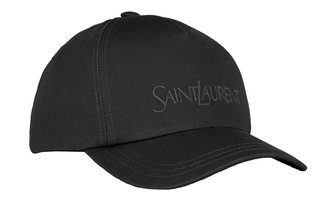 Мужская бейсболка SAINT LAURENT Logo (черная)