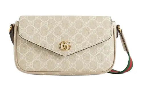 GUCCI Ophidia Supreme Canvas Crossbody Bags Mini Women's Beige & Oat