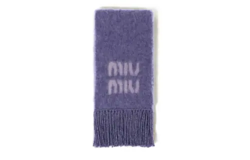 MIU MIU Knit Scarves Women's Purple