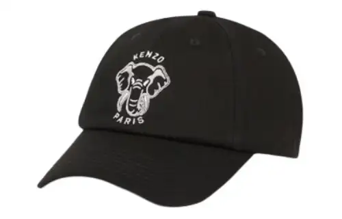 KENZO Cotton Baseball Caps Unisex Black