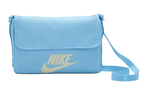 Nike Polyester Messenger Bag, Shoulder Bag, Crossbody Bag Women's Water Bottle Blue & Coconut Milk