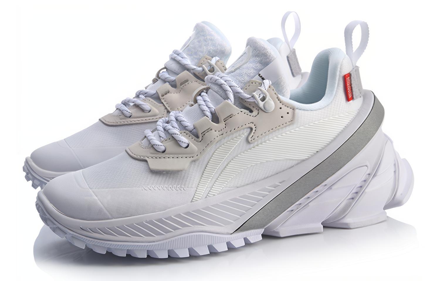 Li Ning Cushioning Slip Resistant Lightweight Low top Running Shoes Women’s White
