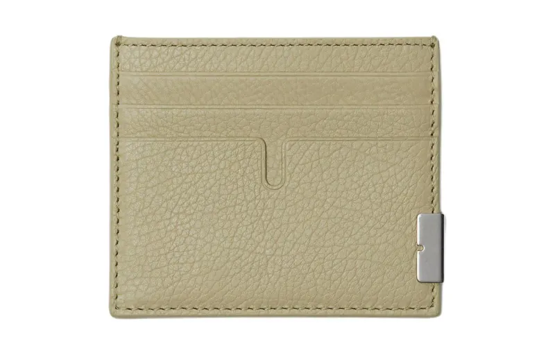 Burberry Calfskin Card Holder Men's Orion Beige