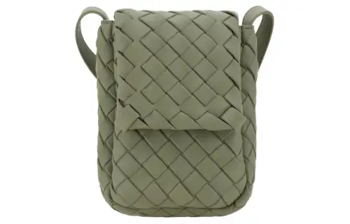 Bottega Veneta Lambskin Handbag, Shoulder Bag, Crossbody Bag Men's Green