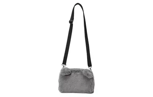 Skechers Fabric Shoulder Bag, Crossbody Bag Women's Shadow Gray