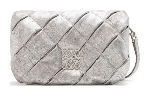 LOEWE Goya Sheepskin Shoulder Bag, Crossbody Bag Mini Women's Palladium Gold