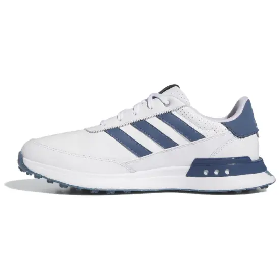 Adidas S2G Spikeless Leather 24 Golf Cloud White Collegiate Navy Silver Metallic