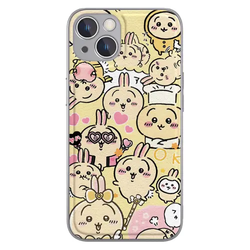 US 10 cents, MSMF ABS+PC material, girly style Jiikawa anti-fingerprint leather, heat dissipation, lens all-inclusive protection, mobile phone case, Apple/apple suitable for 15/14/13/12/11 PLUS/PRO/MAX