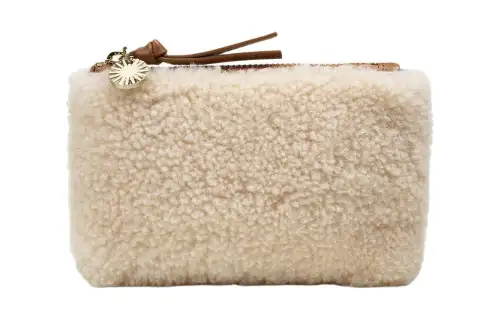 UGG Sheepskin Coin Purse Small Unisex Ecru