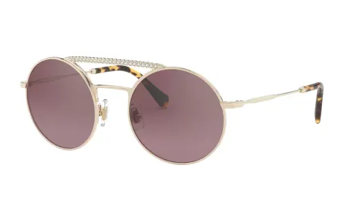 MIU MIU Metal Aviator Sunglasses Women's Light Gold