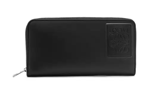 LOEWE Satin Calfskin Wallet Men's Black