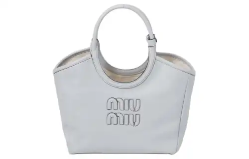 MIU MIU Leather Shoulder Bag, Crossbody Bag, Handbag Women's Cornflower Blue