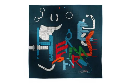 HERMES Cashmere Silk, Mulberry Silk Scarves Men's Blue