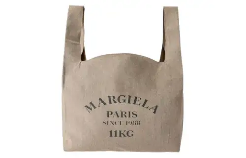 Maison Margiela Linen Handbag Unisex Beige