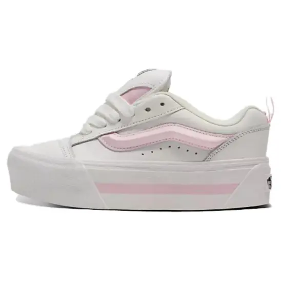 Vans Knu Stack Skateboarding Shoes Unisex Low-top White/Pink