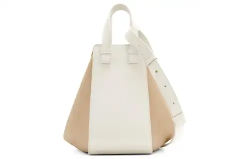 LOEWE Hammock Calfskin Shoulder Bag, Crossbody Bag, Handbag Small Women's White With Ivory