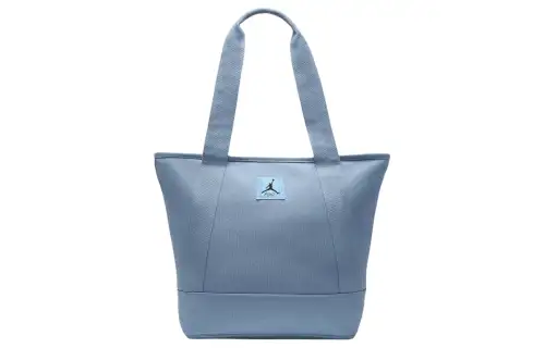 Jordan Recycled Cotton Tote Bag, Shopping Bag, Shoulder Bag, Handbag Unisex Blue Gray