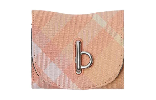 Burberry Polyester With Wool Wallet Women's Peach