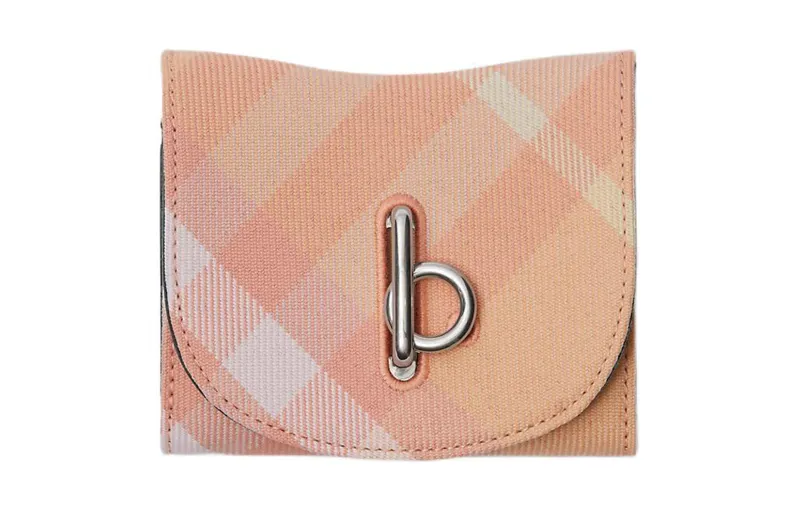 Burberry Polyester With Wool Wallet Women's Peach