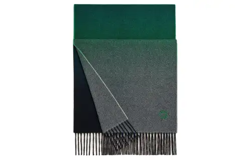 HERMES Knit Scarves Men's Green