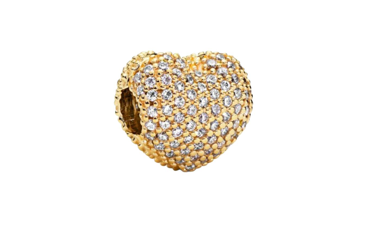 Pandora Pandora, design stone inlay, golden accessory