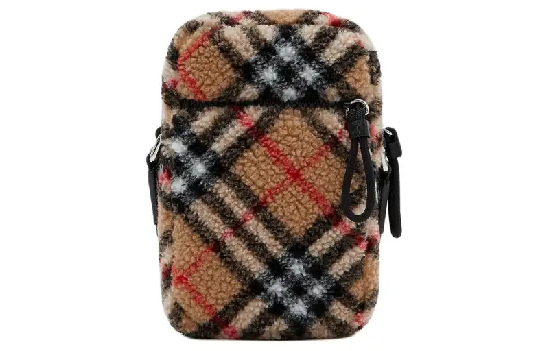 Burberry Polyester Cell Phone Pouch, Shoulder Bag, Crossbody Bag Kids' Brown & Multicolor