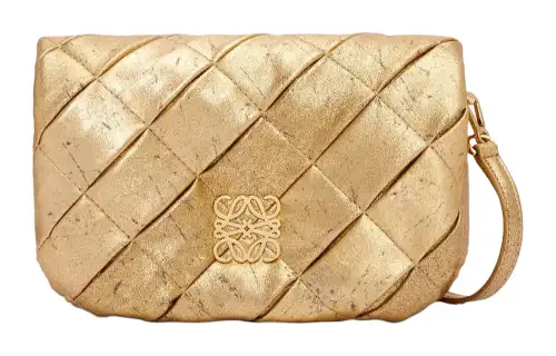 LOEWE Goya Sheepskin Shoulder Bag, Crossbody Bag Mini Women's Gold