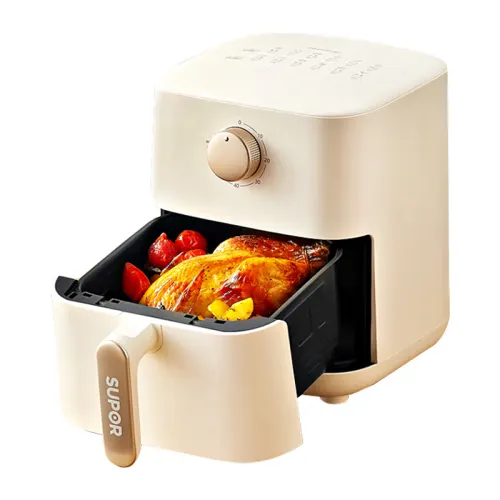 SUPOR Supor air fryer 3.5L, scheduled, preset menu, can bake whole chicken without sticking cakes, knob type, household oil-free and low-fat, smart scheduled French fries machine KJ35D810