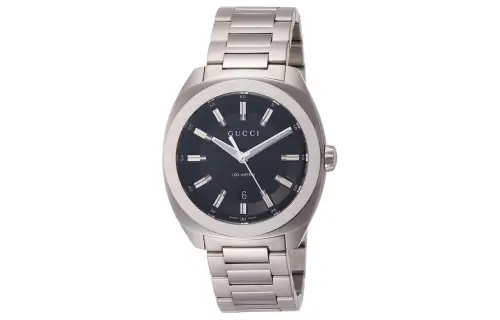GUCCI Wrist Watches Quartz Movement Stainless Steel Strap 41mm Black Dial Men's Watches ['100', 301050]m Waterproof