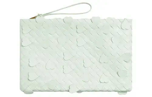 Bottega Veneta Sheepskin Clutch Large Women's Glacier Blue