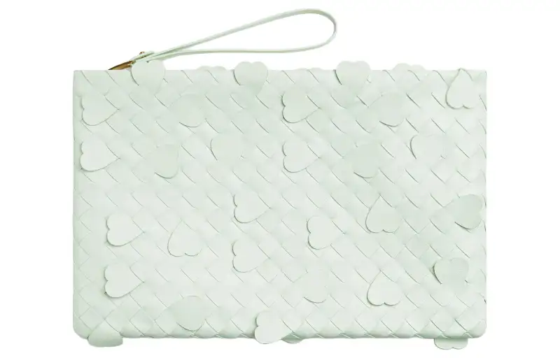 Bottega Veneta Sheepskin Clutch Large Women's Glacier Blue