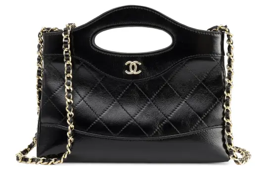 CHANEL Cow Leather Material Gold Metal Shoulder Bag, Crossbody Bag, Handbag Mini Women's Black