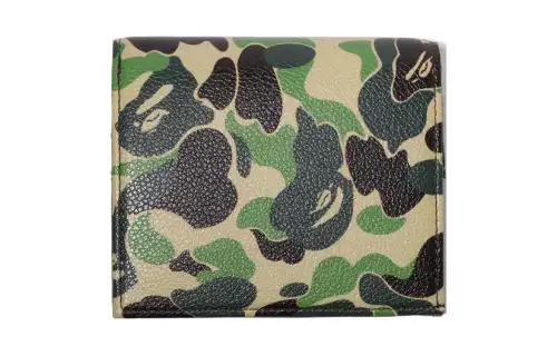 Bape Abc Camo Mini Wallet Green