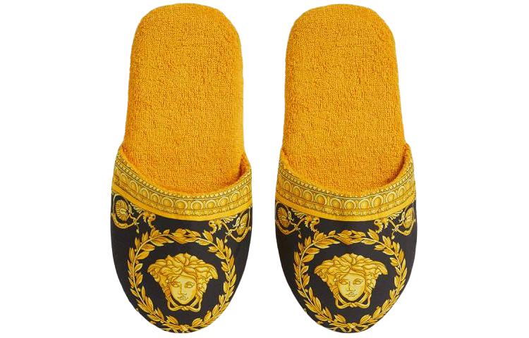 VERSACE Versace, golden slippers for men and women, for beloved