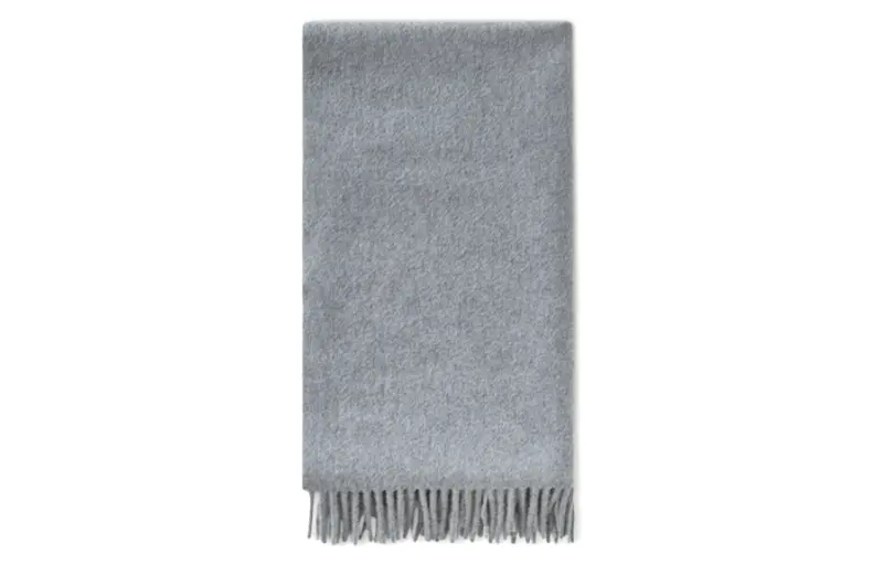 Loro Piana Knit Scarves Unisex Gray