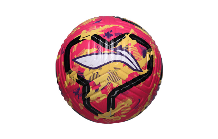 Li Ning Size 5 Soccer Ball TPU Seamless Thermal bonding Unisex Pink Yellow