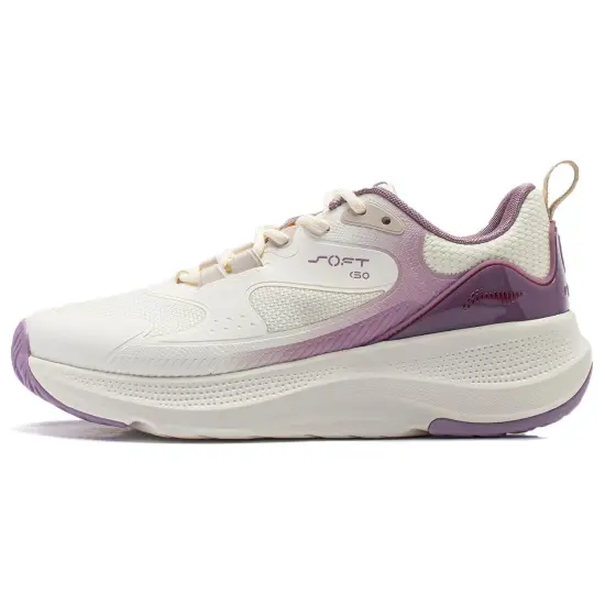 LINING Soft Series Casual Shoes Women's Low-Top Ecru/Light Purple