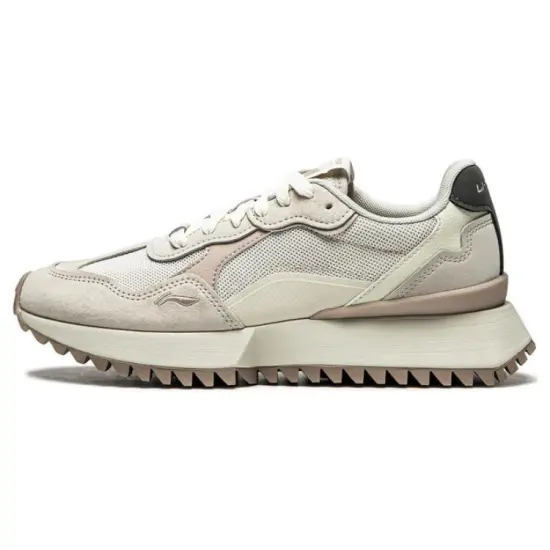 LINING Casual Shoes Women's Low-Top Pearl White/Wind Chime Gray/Stone Ash Gray