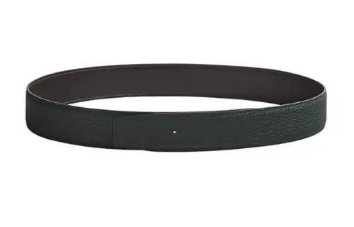 HERMES Togo Calfskin Leather Belts Men's Width 3.8cm