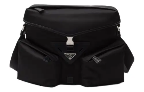 PRADA Re Nylon Recycled Nylon With Leather Crossbody Bag, Shoulder Bag Men's Black