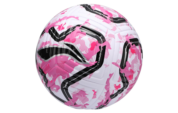 Li Ning Size 5 Soccer Ball TPU Seamless Thermal bonding Unisex White Pink