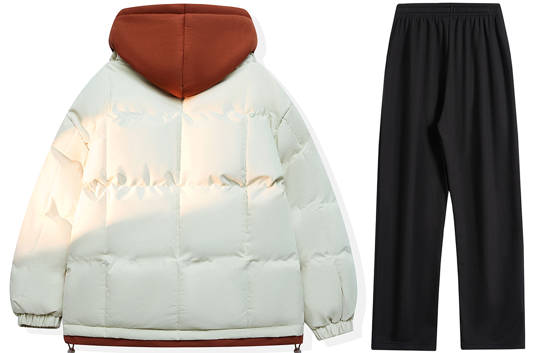 NBNO Casual Sportswear Unisex Hooded Thickened And Fleece Lined