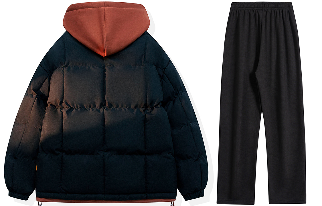 NBNO Casual Sportswear Unisex Hooded Thickened And Fleece Lined