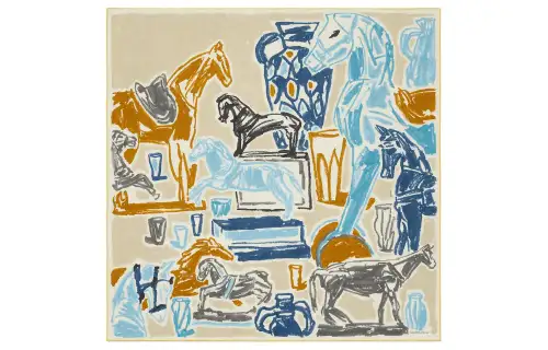 HERMES Knit Scarves Unisex Multicolor
