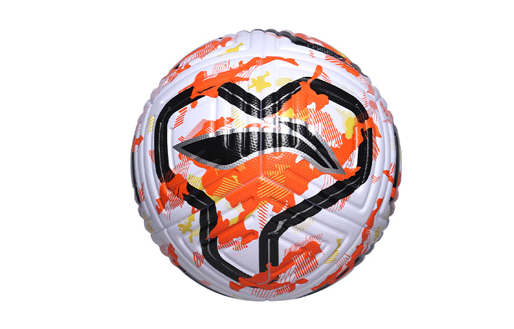 Li Ning Size 5 Soccer Ball TPU Seamless Thermal bonding Unisex White Orange