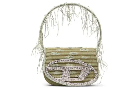 DIESEL 1DR Logo Plaque Shoulder Bag