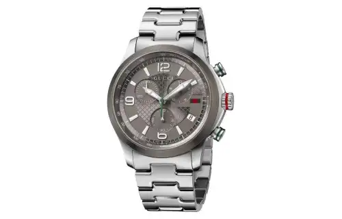 GUCCI Wrist Watches Quartz Movement Stainless Steel Strap 44mm Gray Dial Men's Watches ['50', 149262]m Waterproof