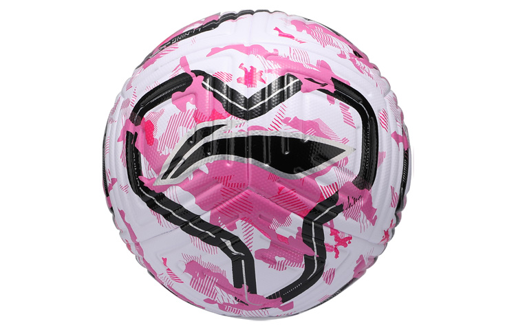 Li Ning Size 5 Soccer Ball TPU Seamless Thermal bonding Unisex White Pink